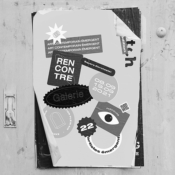 Black and white artch poster