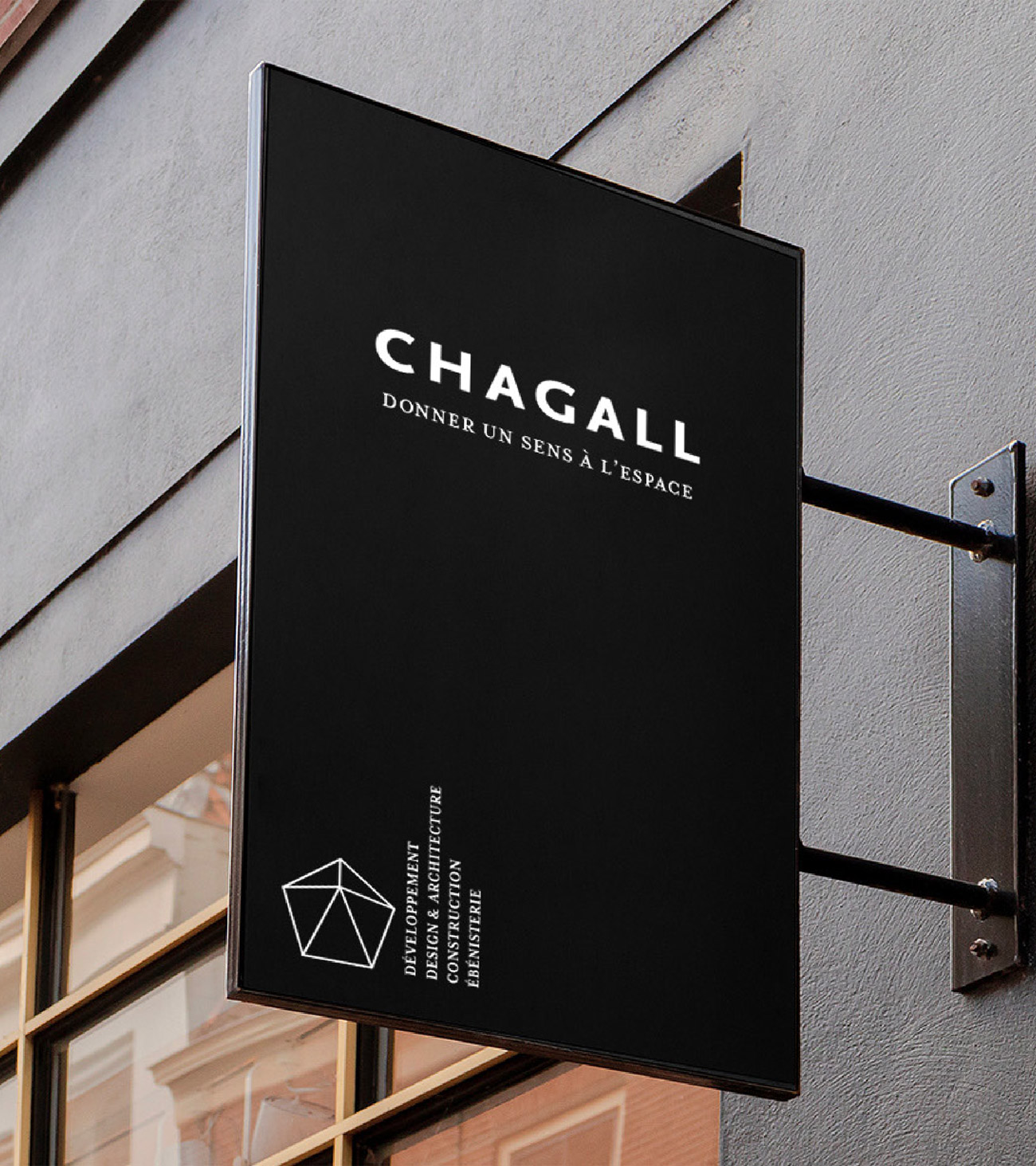 Affichage de commerce pignon sur rue pour l'entreprise Chagall