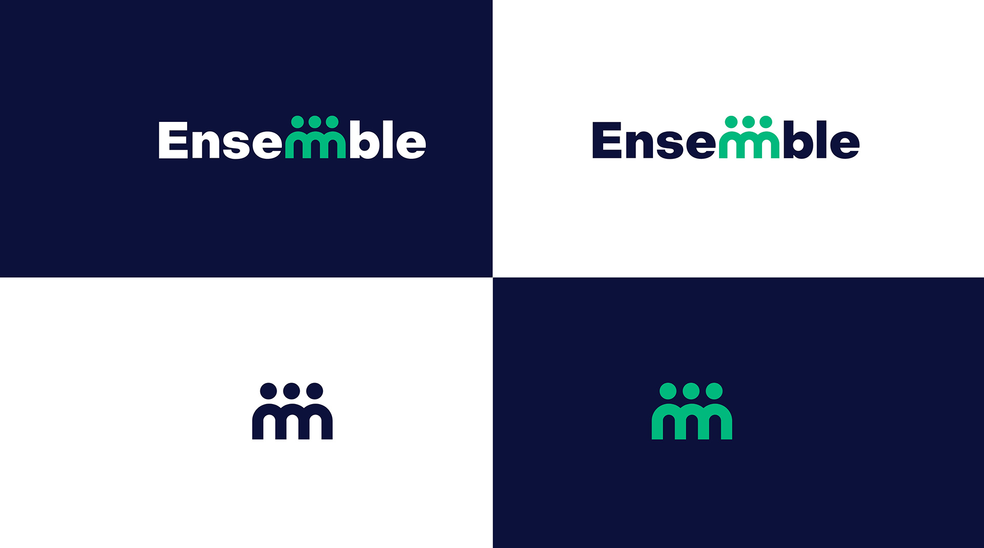 Logo chartes graphiques ensemble vert,